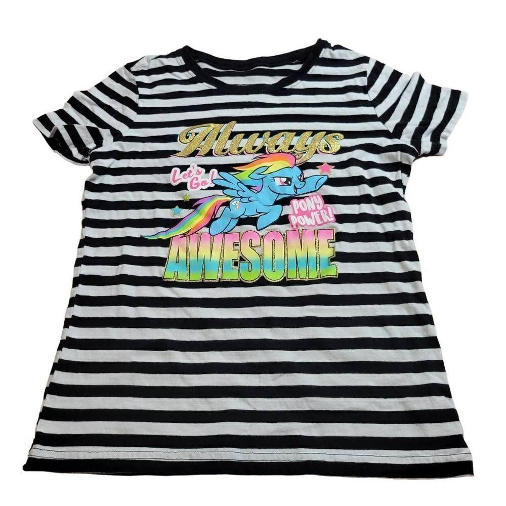 My Little Pony Rainbow Dash stripped shirt L10/12